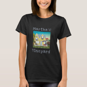 Ferienhausreihe am Strand auf Martha's Vineyard im T-Shirt