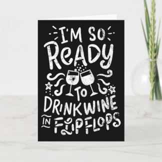 Ferienhemd Sommer-Wein-Tee Flip Flops Männer Fraue Karte