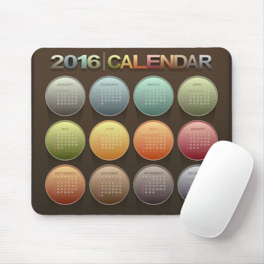 Ferienkalender 2016 mousepad (Mit Mouse)
