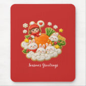 Ferienkaninchen Mousepad (Vorne)