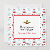 Ferienkarte für den Zahnarzt Feiertagskarte (Rückseite)