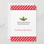 Ferienkarte für den Zahnarzt Feiertagskarte (Rückseite)