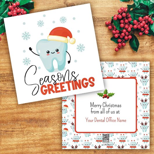 Ferienkarte für den Zahnarzt Feiertagskarte