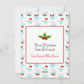 Ferienkarte für den Zahnarzt Feiertagskarte (Rückseite)