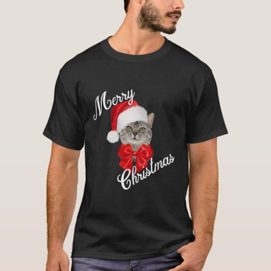 Ferienkatze Liebe Weihnachten Weihnachten T-Shirt (Vorderseite)
