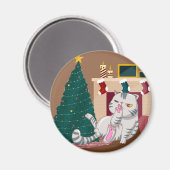 Ferienkatze Magnet (Vorderseite/Rückseite)