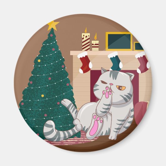 Ferienkatze Magnet (Vorne)