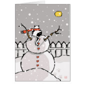 Ferienkatze Snowman Snowy Night (Vorne)