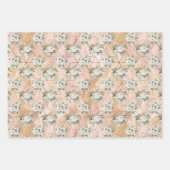 Ferienkatzen Geometrische Blumen Ornamente Geschenkpapier Set (Vorderseite 2)