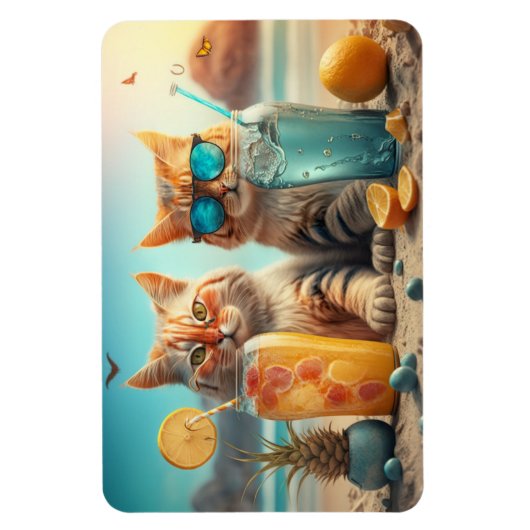 Ferienkatzen Magnet (Vertikal)