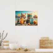 Ferienkatzen Poster (Küche)