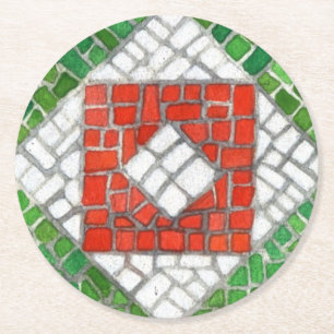 FERIENMOSAIC Round Paper Untersetzer