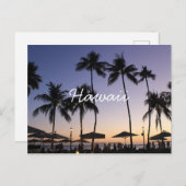 Ferienort Hawaii Postkarte (Vorne/Hinten)