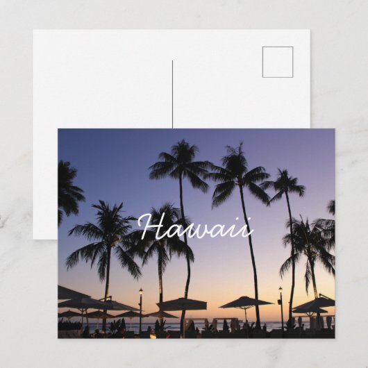 Ferienort Hawaii Postkarte (Vorne/Hinten)