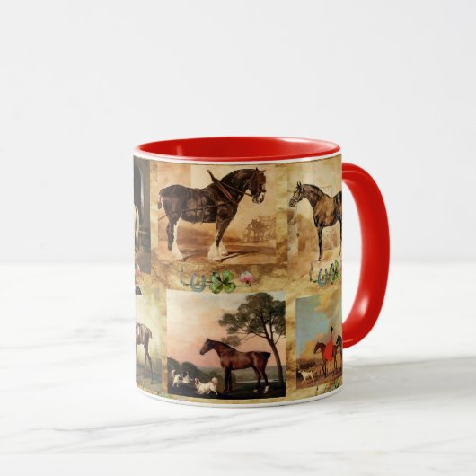 FERIENPARKPLATZ FÜR KUNSTWERKE, PFERDESCHUHE TASSE (VorderseiteRechts)