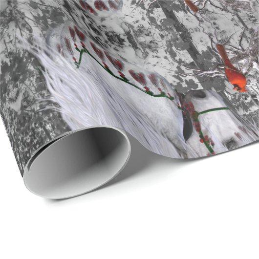 Ferienpferd & Kardinal Wanderpfade Geschenkpapier (Rolleneckpunkt)