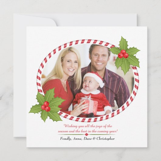 Ferienrahmen mit Holkarte Feiertagskarte (Vorderseite)