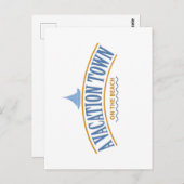 Ferienstadt am Strand Postkarte (Vorne/Hinten)