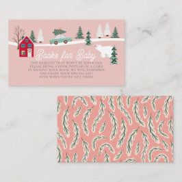 Ferienstadt/Dorf Pink Babydusche Buchungsanfrage Begleitkarte