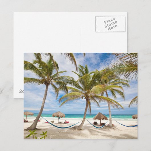 Ferienstrand Postkarte (Vorne/Hinten)