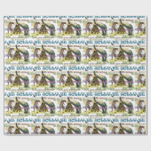 Ferienstress-Dinosaurier Geschenkpapier (Flach)