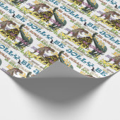 Ferienstress-Dinosaurier Geschenkpapier (Ecke)