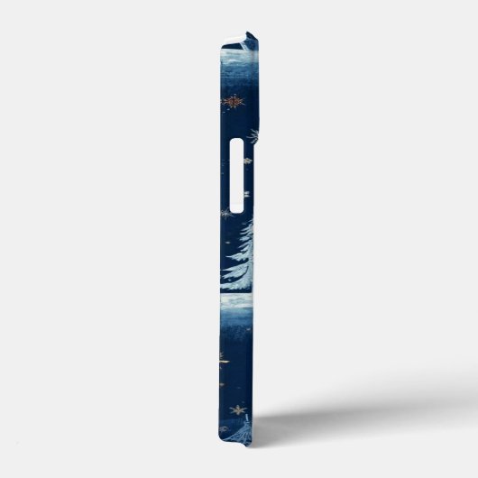 Ferientoilette, Bäume Hirsch und Schneeflocken Case-Mate iPhone Hülle (Rückseite / Rechts)