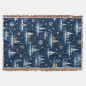 Ferientoilette, Bäume Hirsch und Schneeflocken Decke (Vorderseite)