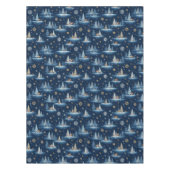 Ferientoilette, Bäume Hirsch und Schneeflocken Tischdecke (Vorderseite)