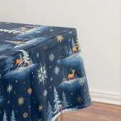 Ferientoilette, Bäume Hirsch und Schneeflocken Tischdecke (Beispiel)