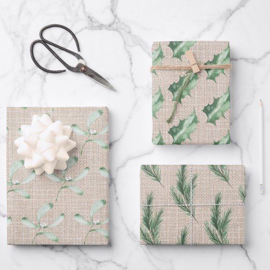 Ferientrio für Naturelemente Geschenkpapier Set (Vorderseite)