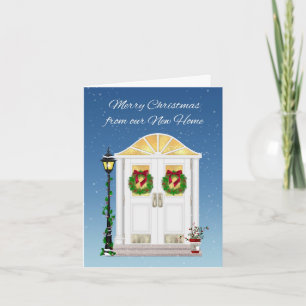 Ferientür, neue Zuhause, Gruß Feiertagskarte