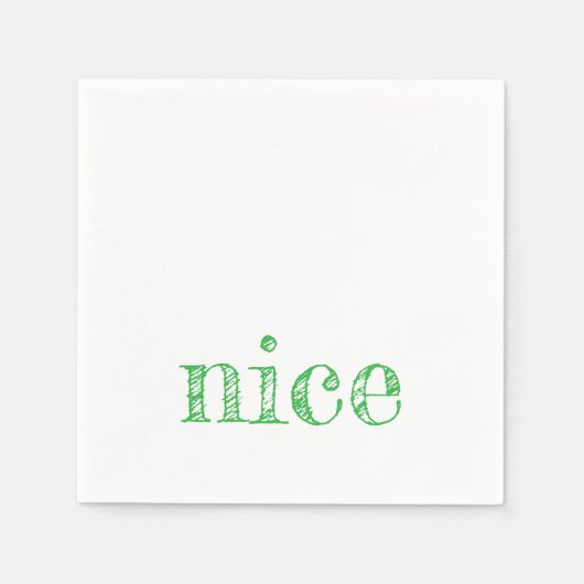 Ferientypografie NICE Spaß festlich modern Serviette (Vorderseite)