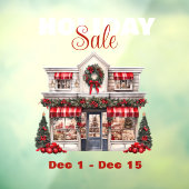 FERIENVERKAUF DEKORIERTE CHRISTMAS SHOP FENSTERAUFKLEBER (Blatt 3)