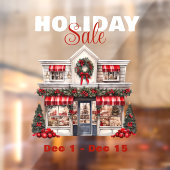 FERIENVERKAUF DEKORIERTE CHRISTMAS SHOP FENSTERAUFKLEBER (Blatt 2)