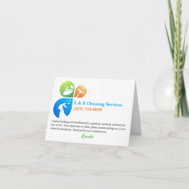 Ferienvermietung Sauberer Housekeeper Vielen Dank Dankeskarte