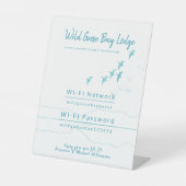 Ferienvermietung WIFI Passwort Küste Meer Sockelschild (Vorderseite)