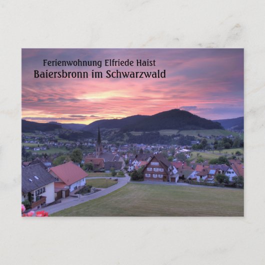 Ferienwohnung Elfriede Haist - Sonnenuntergang Postkarte (Vorderseite)