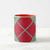 FERIENWOHNUNG RAUTE STRICK Roter Combo Tasse (Zentrum)