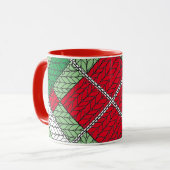 FERIENWOHNUNG RAUTE STRICK Roter Combo Tasse (Vorderseite Links)