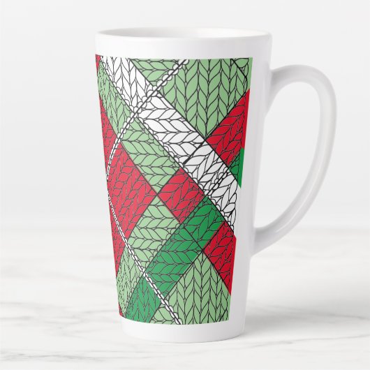 FERIENWOHNUNG RAUTE STRICK Tall Latte Tasse (Rechts)