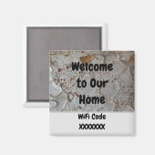 Ferienwohnung Rustikale Bäume Bark Foto Wifi Gast Magnet (Vorderseite/Rückseite)