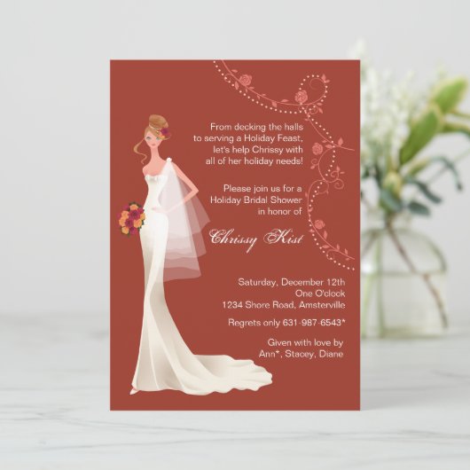 Ferienzeit - Brautdusche Einladung (Stehend Vorderseite)