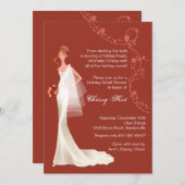 Ferienzeit - Brautdusche Einladung (Vorne/Hinten)