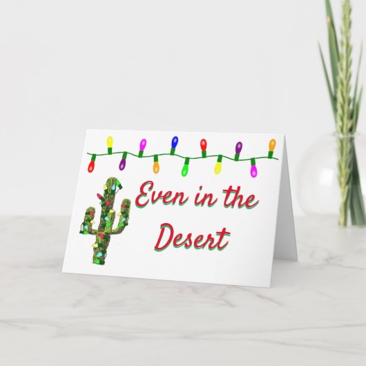 Ferienzeit in der Wüste Feiertagskarte (Vorderseite)