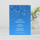 Ferienzeit Party Blauer Einladung (Stehend Vorderseite)