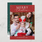 Ferienzeit Winter Schneeflocken Weihnachten Foto (Vorne/Hinten)