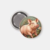 Ferkel-Achterbahn Magnet (Vorderseite/Rückseite)