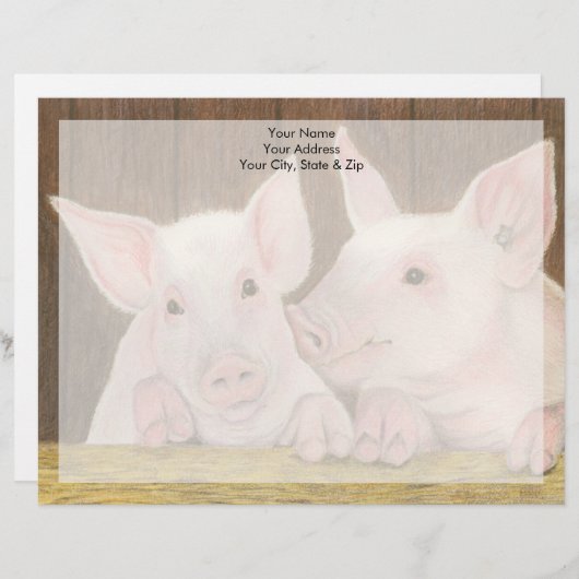 Ferkel Briefbogen (Vorne/Hinten)