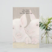 Ferkel Briefpapier (Stehend Vorderseite)